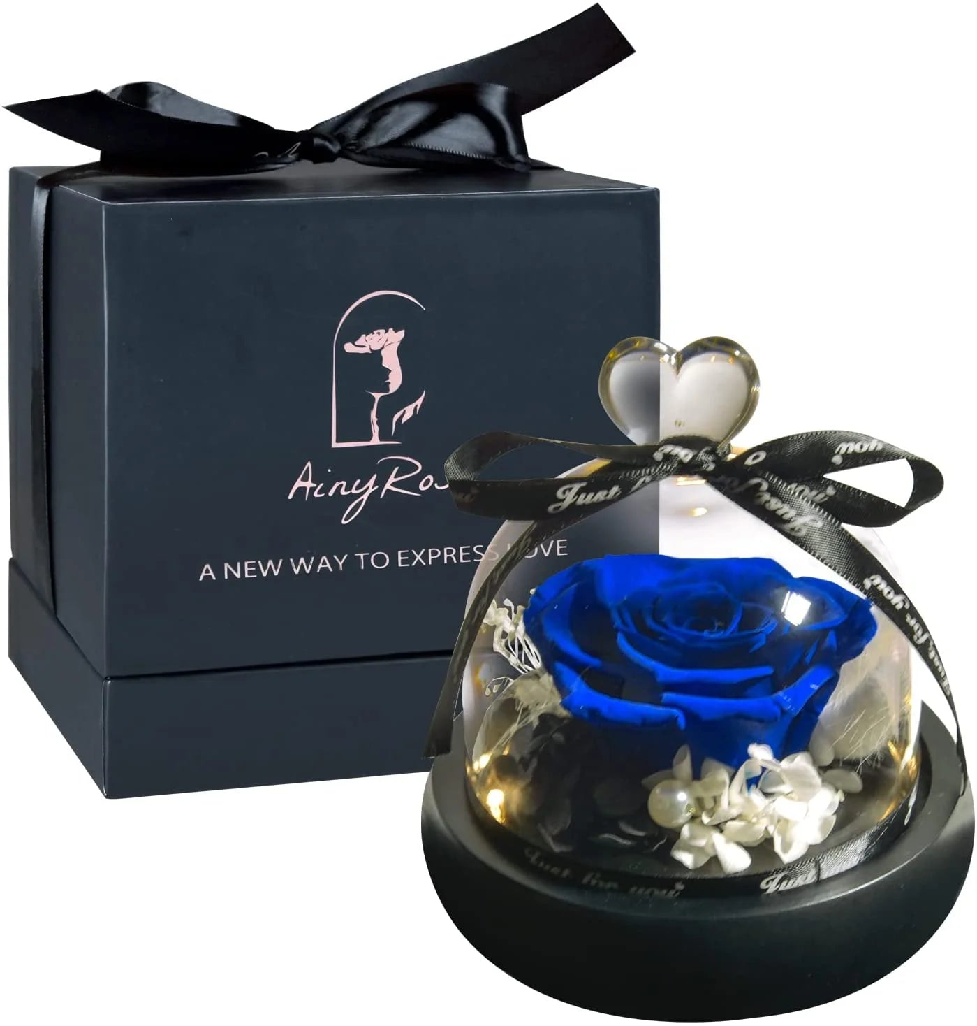 Eternal Blue Rose Bouquet – Preserved Real Roses for Valentine’s Day Gift