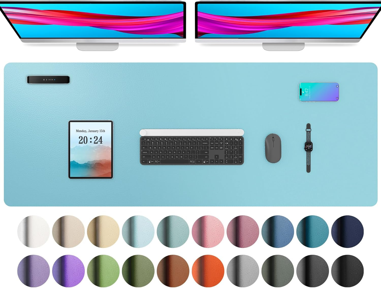 Leather Office Desk Pad Protector