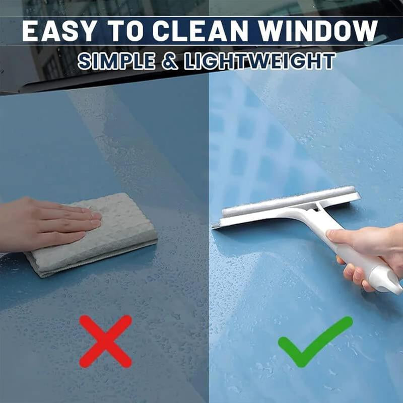 3-in-1 Window Cleaning Tool – Spray Squeegee & Scraper for Glass, Mirrors & Shower Doors