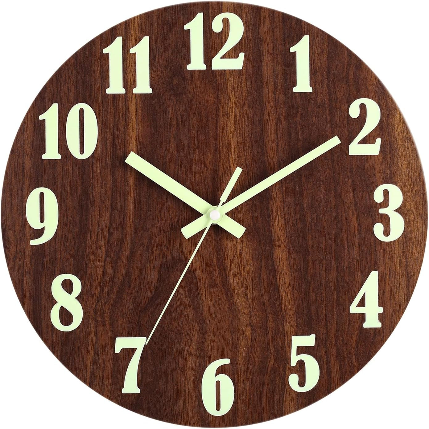 Silent Wall Clock for Living Room, Bedroom & Office – 12" Non-Ticking Battery Clock