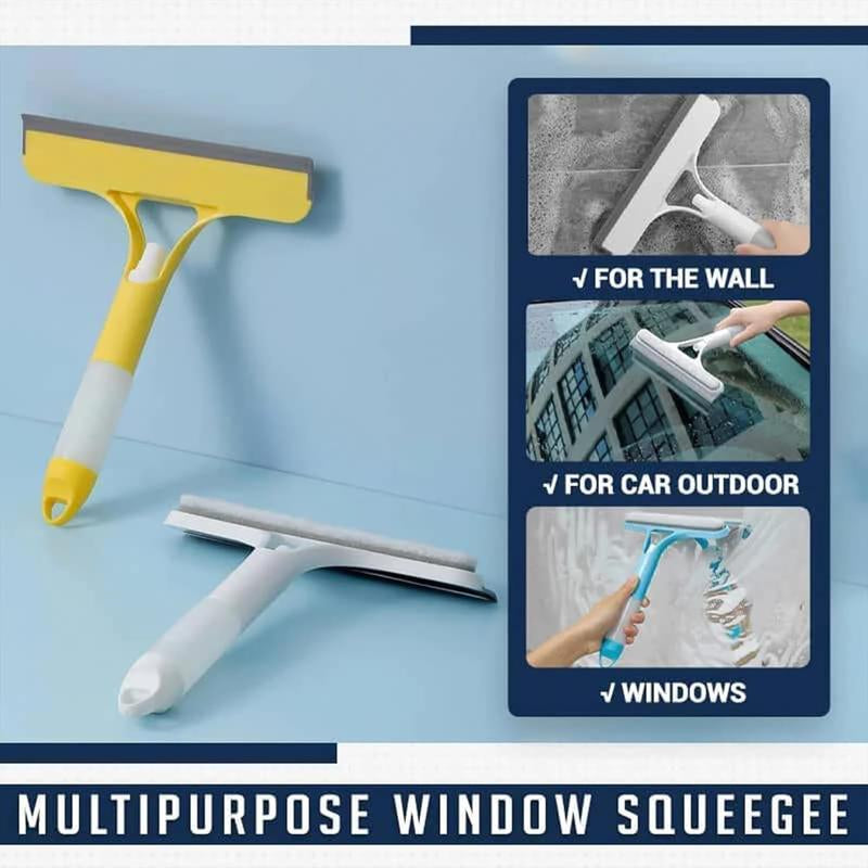 3-in-1 Window Cleaning Tool – Spray Squeegee & Scraper for Glass, Mirrors & Shower Doors