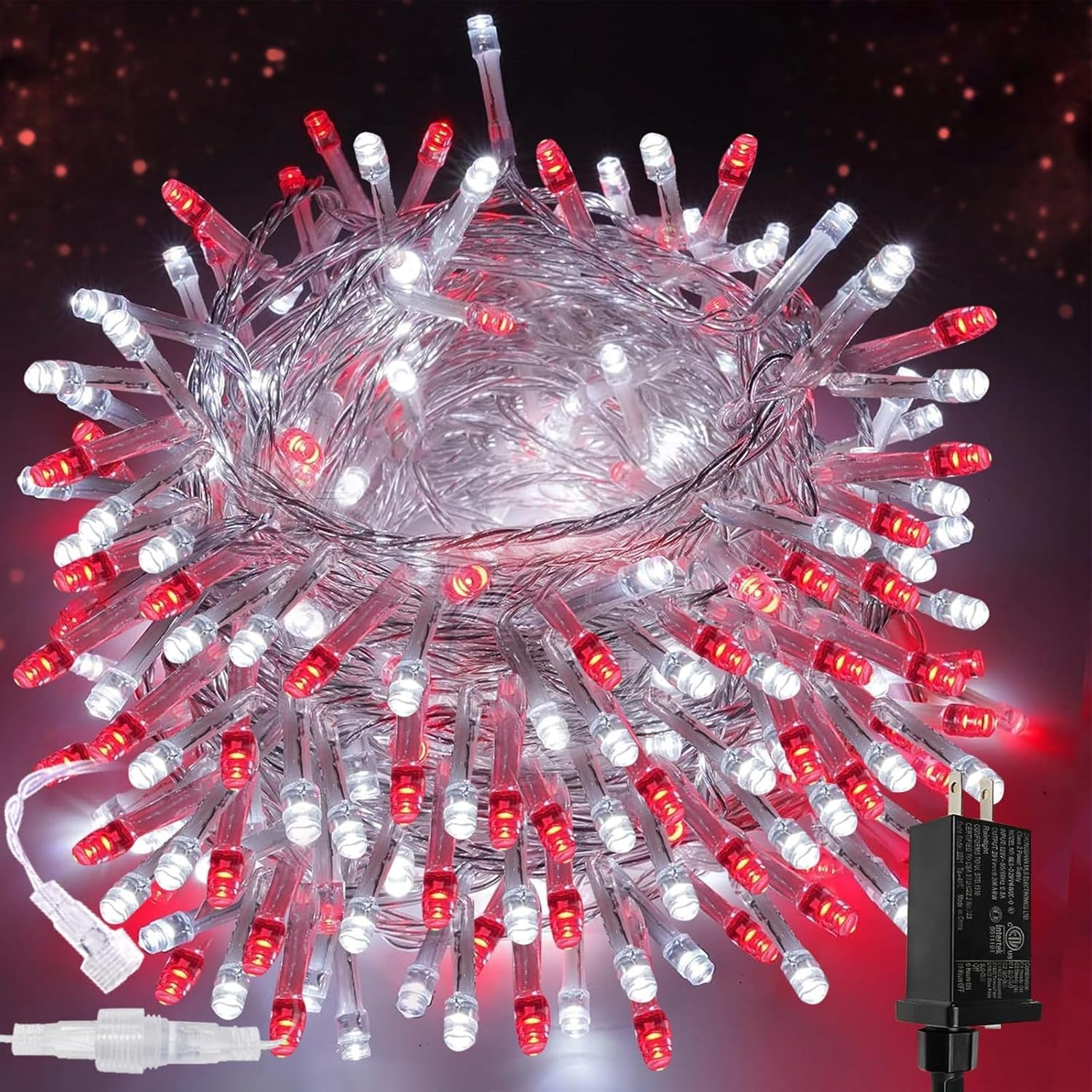 200 LED Warm White Christmas String Lights – 66FT Waterproof with Timer & 13 Modes