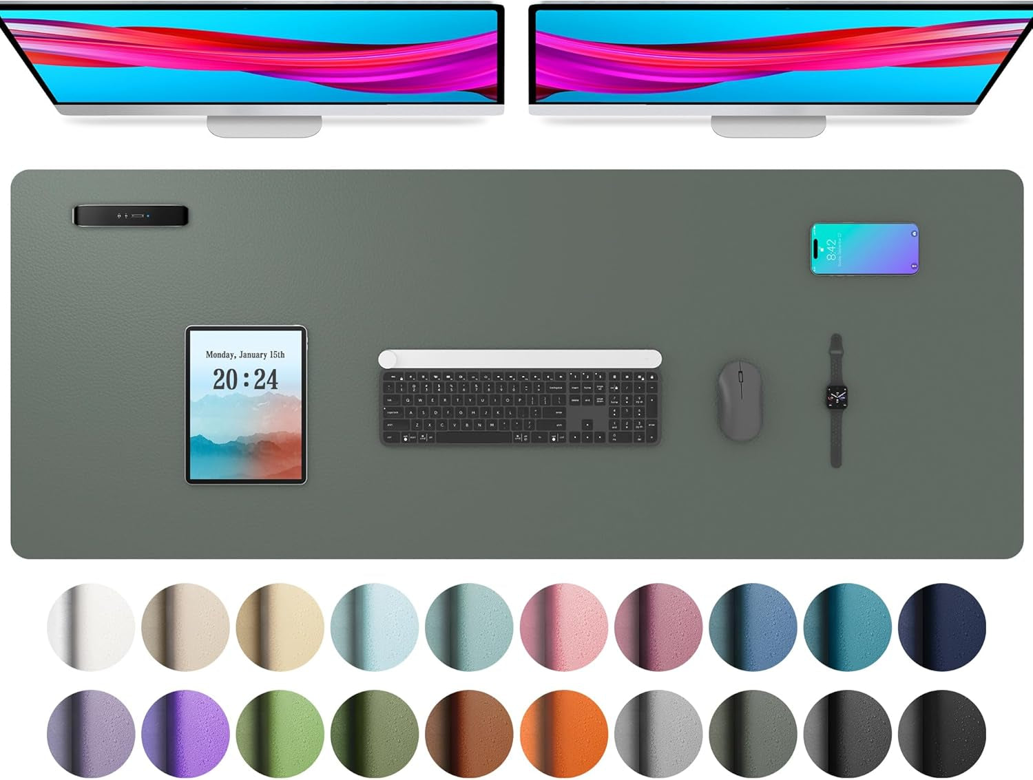 Leather Office Desk Pad Protector