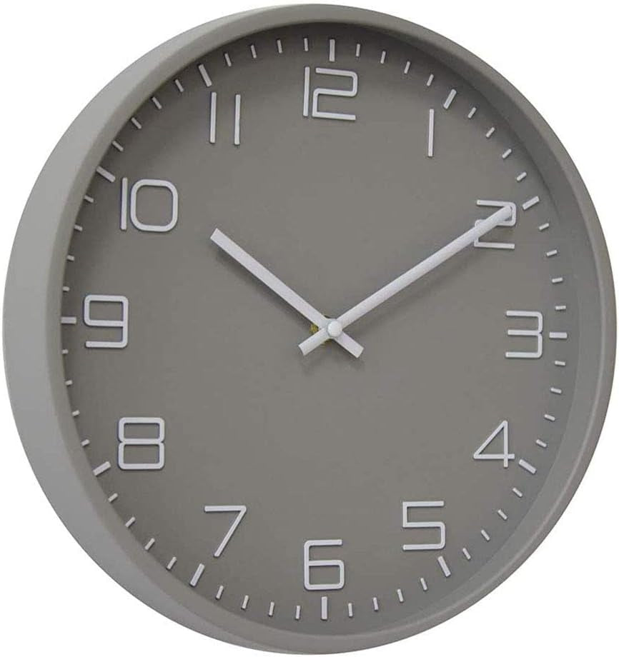 Silent Wall Clock for Living Room, Bedroom & Office – 12" Non-Ticking Battery Clock