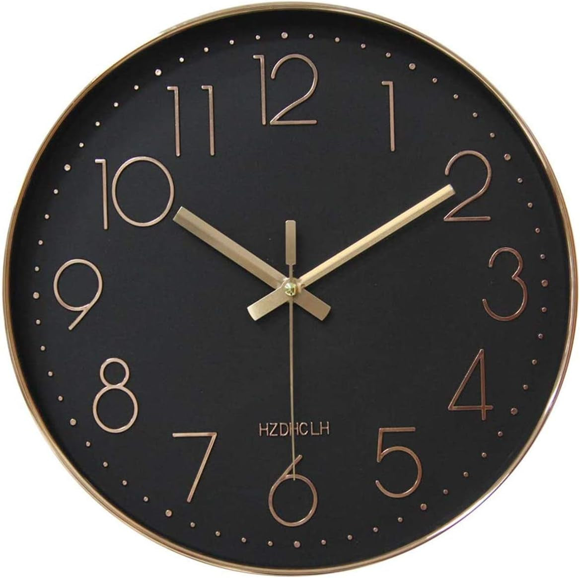 Silent Wall Clock for Living Room, Bedroom & Office – 12" Non-Ticking Battery Clock