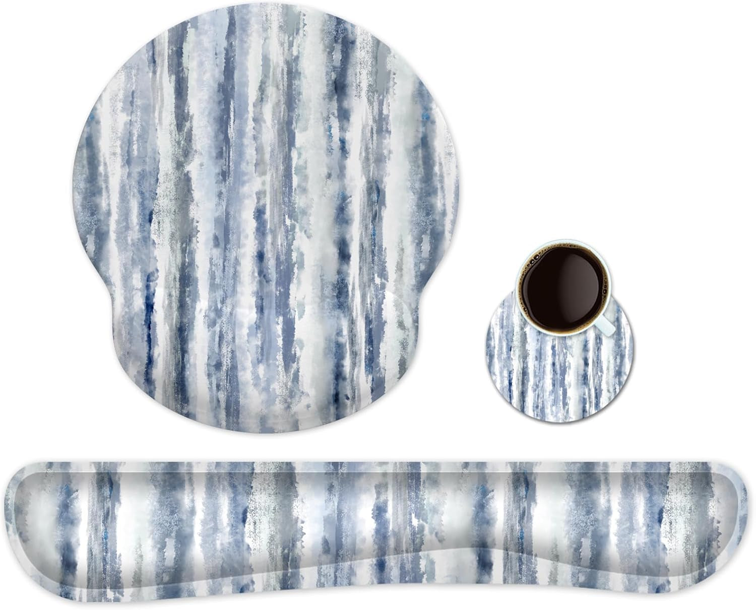 Ergonomic Keyboard & Mouse Wrist Rest Set – Memory Foam Pain Relief Pad