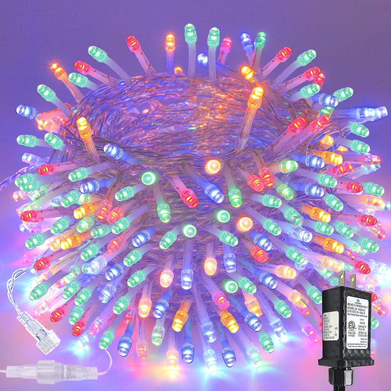 200 LED Warm White Christmas String Lights – 66FT Waterproof with Timer & 13 Modes