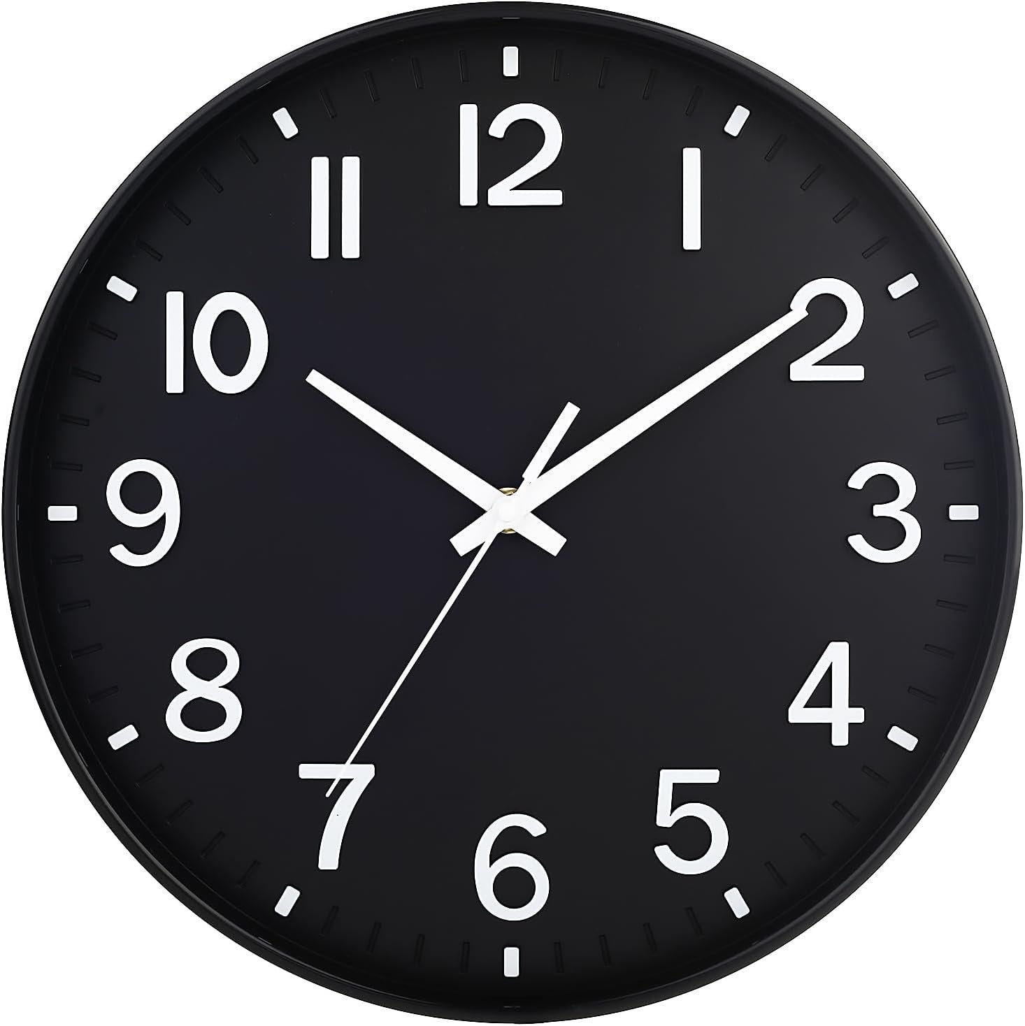 Silent Wall Clock for Living Room, Bedroom & Office – 12" Non-Ticking Battery Clock
