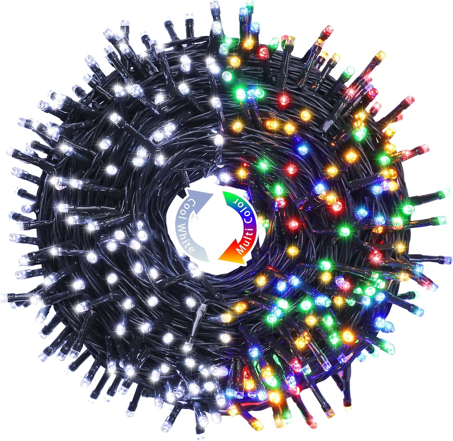 250 LED Christmas Tree Lights 91.5ft – Multicolor 8-Mode Waterproof String Lights