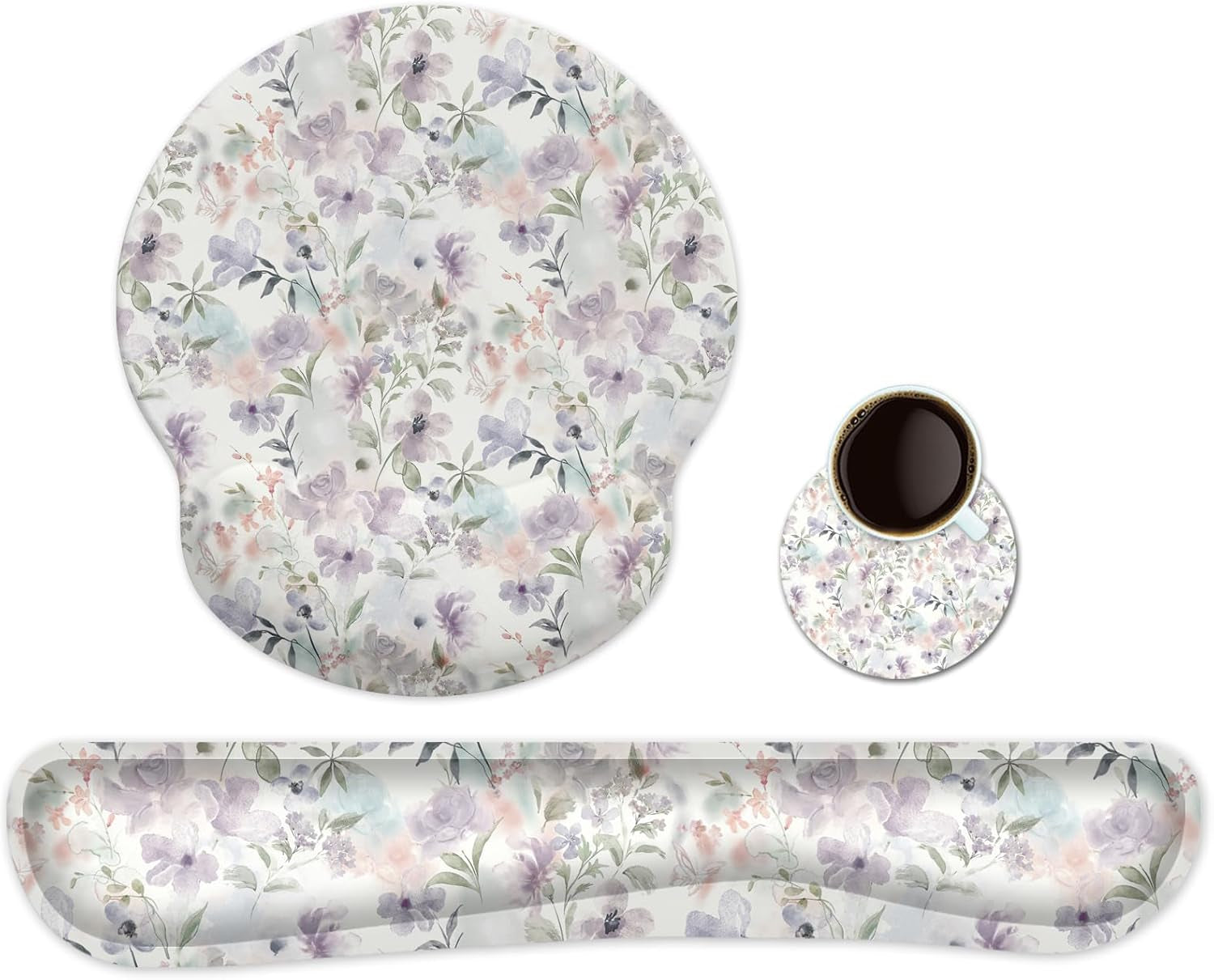 Ergonomic Keyboard & Mouse Wrist Rest Set – Memory Foam Pain Relief Pad