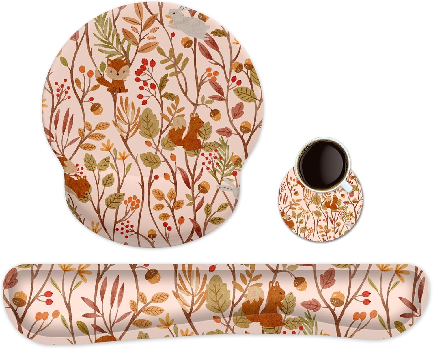 Ergonomic Keyboard & Mouse Wrist Rest Set – Memory Foam Pain Relief Pad