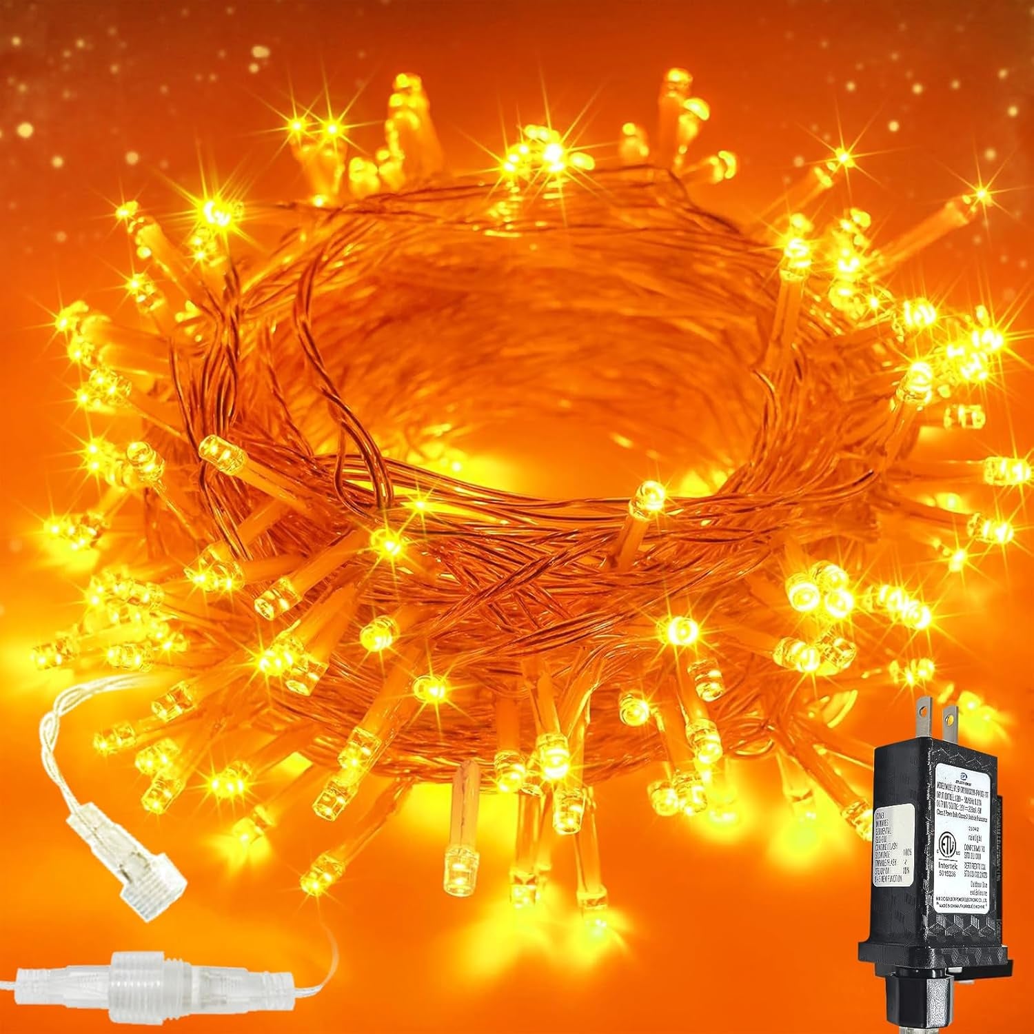 200 LED Warm White Christmas String Lights – 66FT Waterproof with Timer & 13 Modes