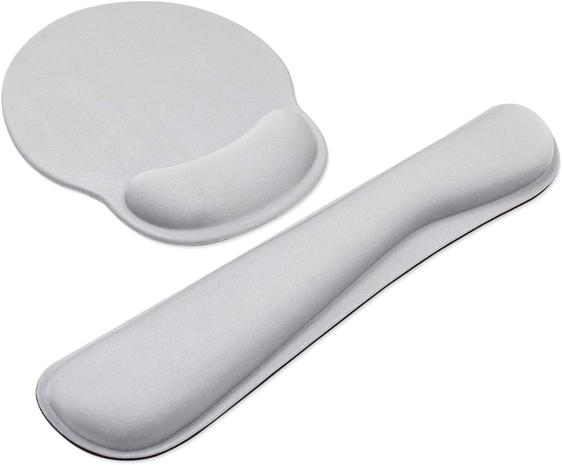 Ergonomic Keyboard & Mouse Wrist Rest Set – Memory Foam Pain Relief Pad