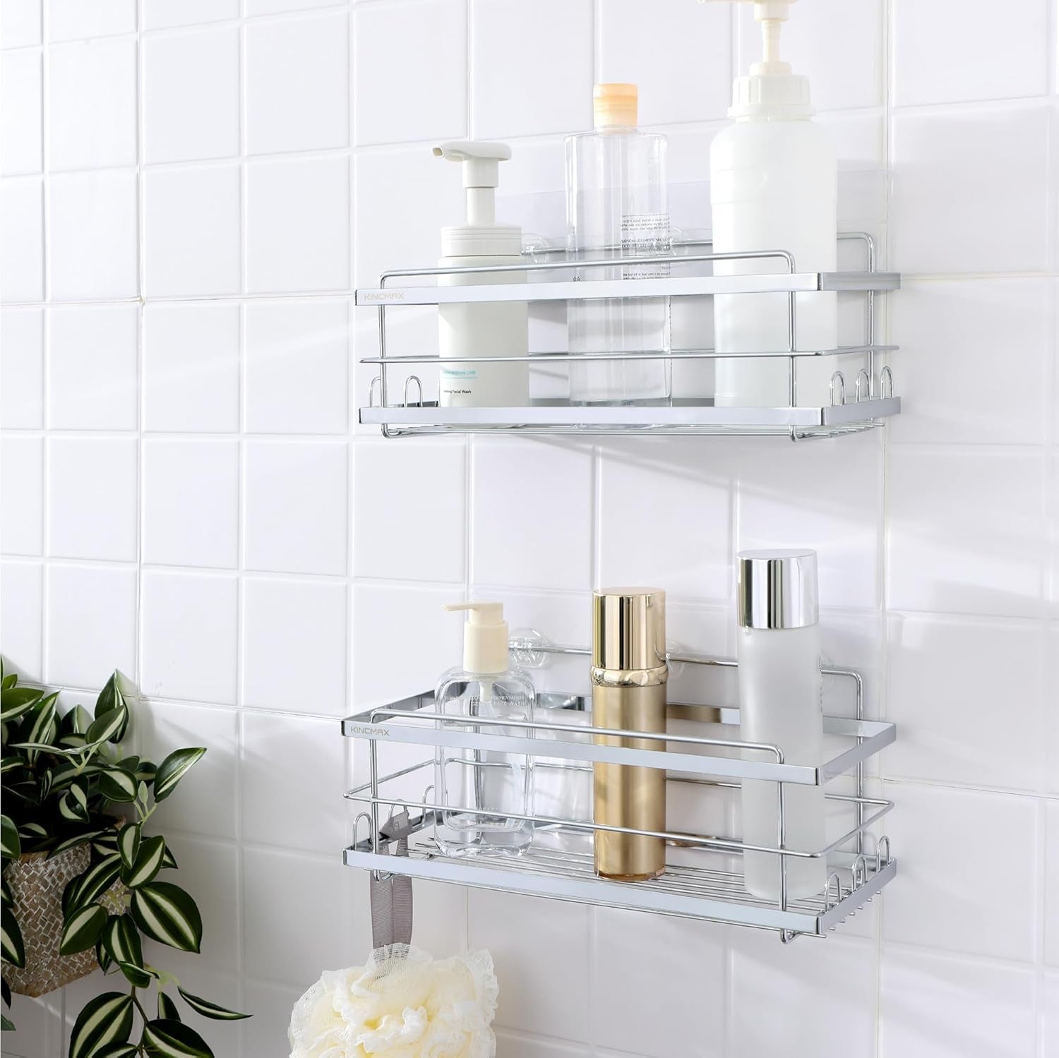 Premium Self-Adhesive Shower Caddy – Matte Black