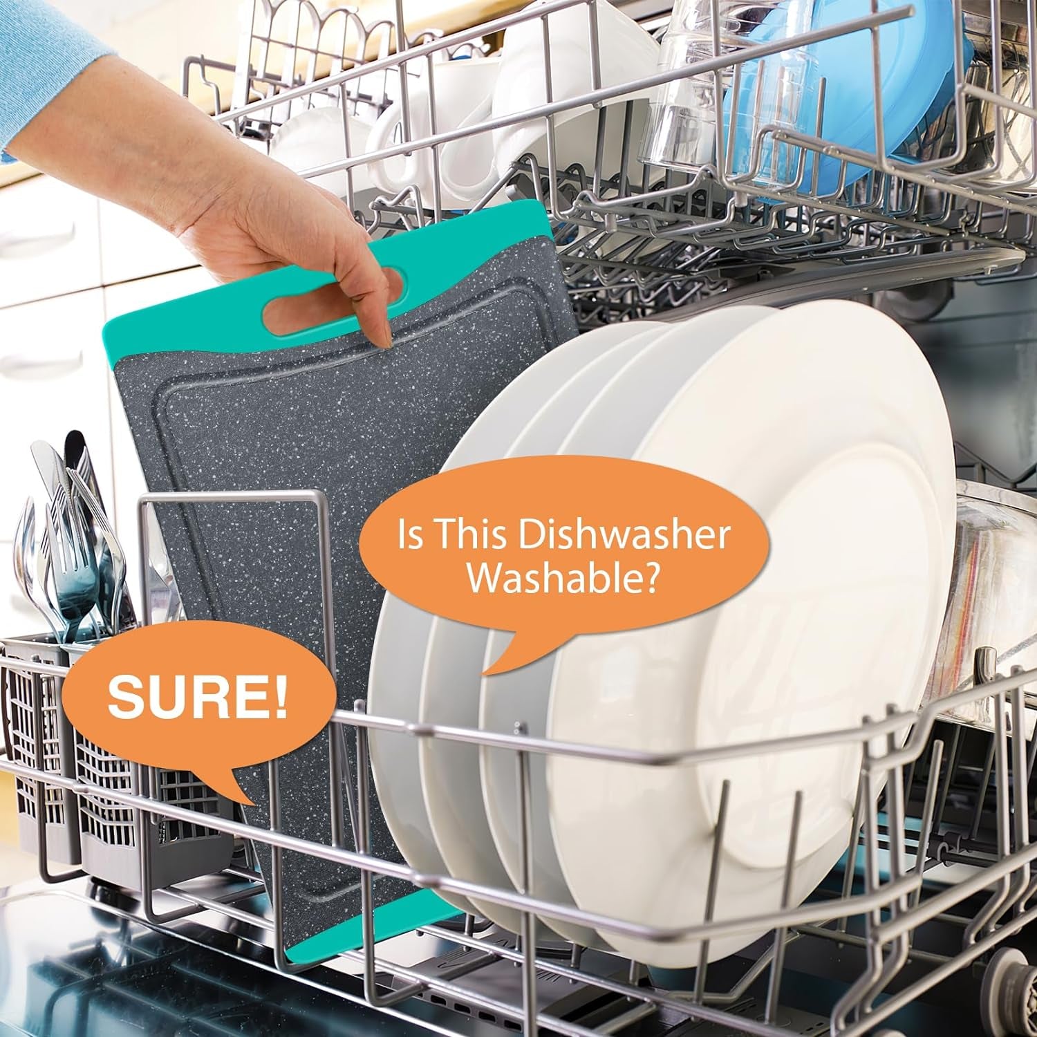 Extra Large Plastic Cutting Board Set of 3 – Non-Slip Dishwasher Safe with Juice Grooves