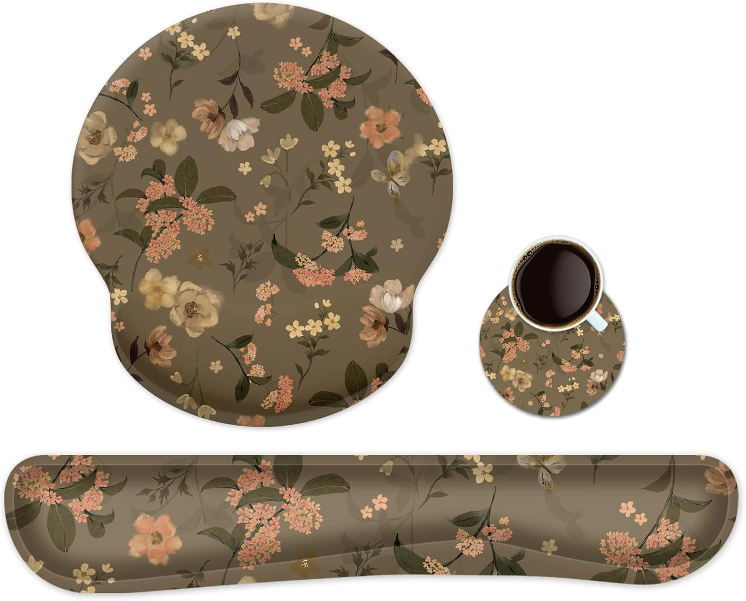 Ergonomic Keyboard & Mouse Wrist Rest Set – Memory Foam Pain Relief Pad