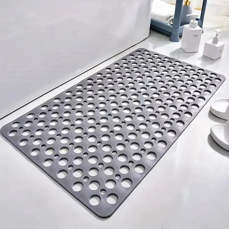 Non-Slip Bathroom Mat – Quick-Drain Shower Mat with Massage & Suction Cups