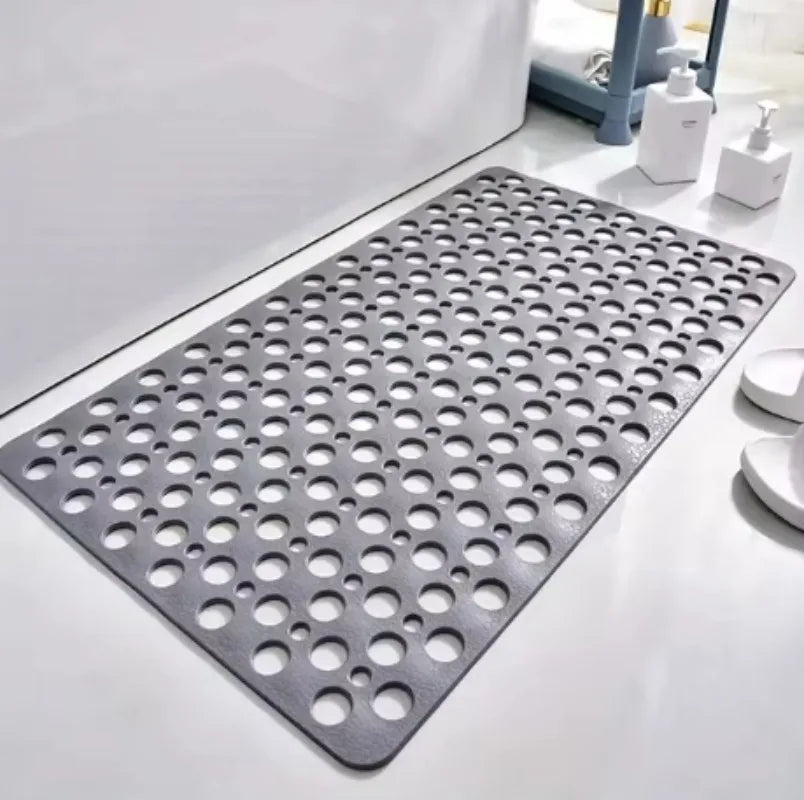 Non-Slip Bathroom Mat – Quick-Drain Shower Mat with Massage & Suction Cups