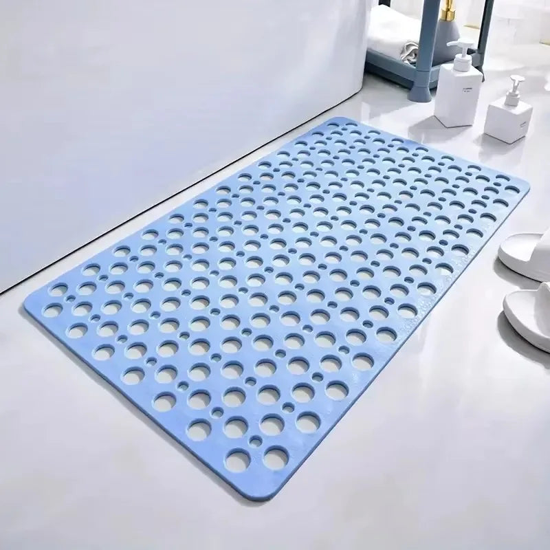 Non-Slip Bathroom Mat – Quick-Drain Shower Mat with Massage & Suction Cups