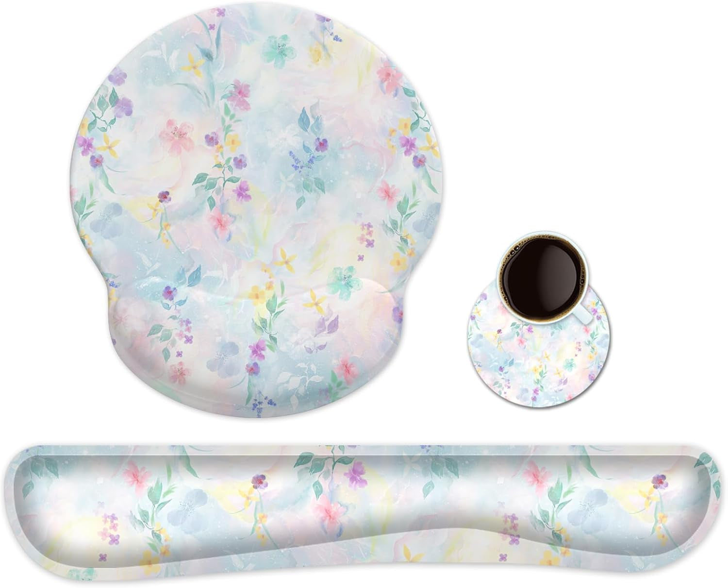 Ergonomic Keyboard & Mouse Wrist Rest Set – Memory Foam Pain Relief Pad