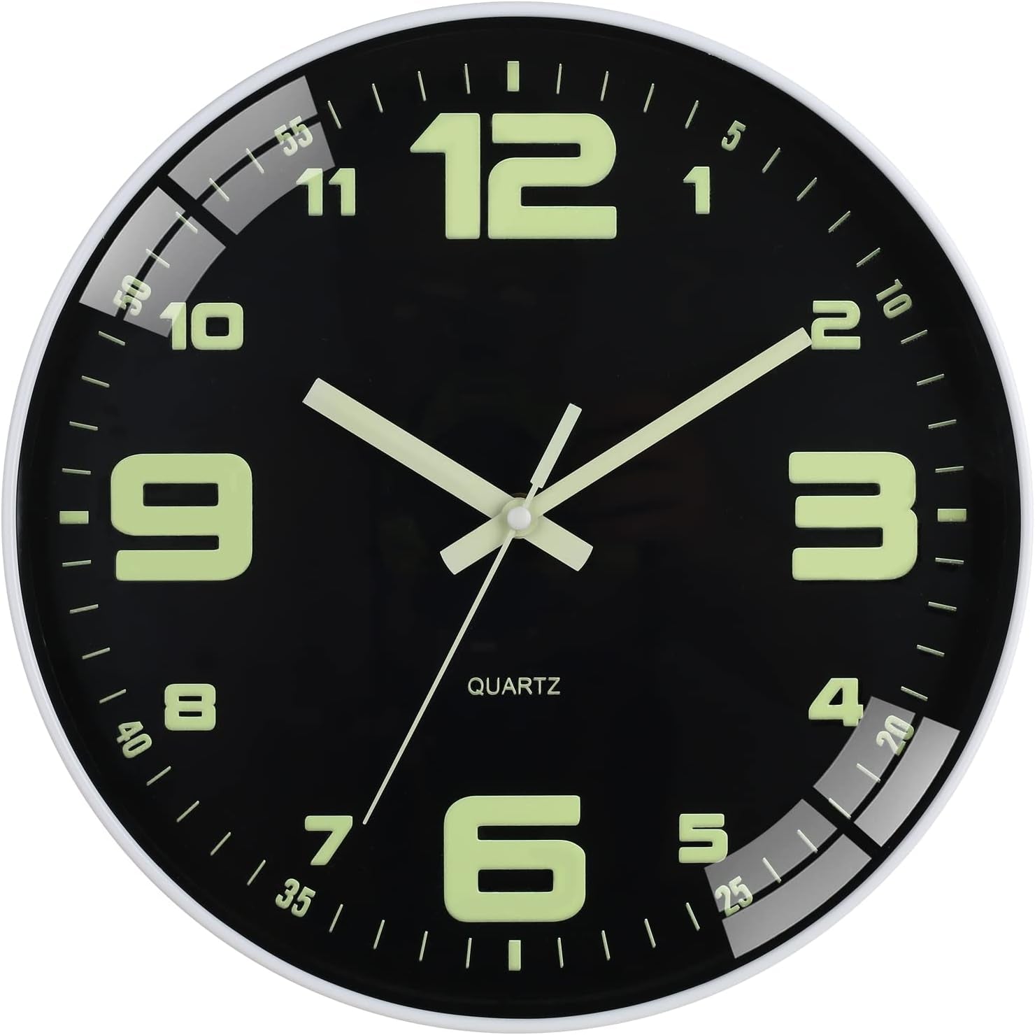 Silent Wall Clock for Living Room, Bedroom & Office – 12" Non-Ticking Battery Clock