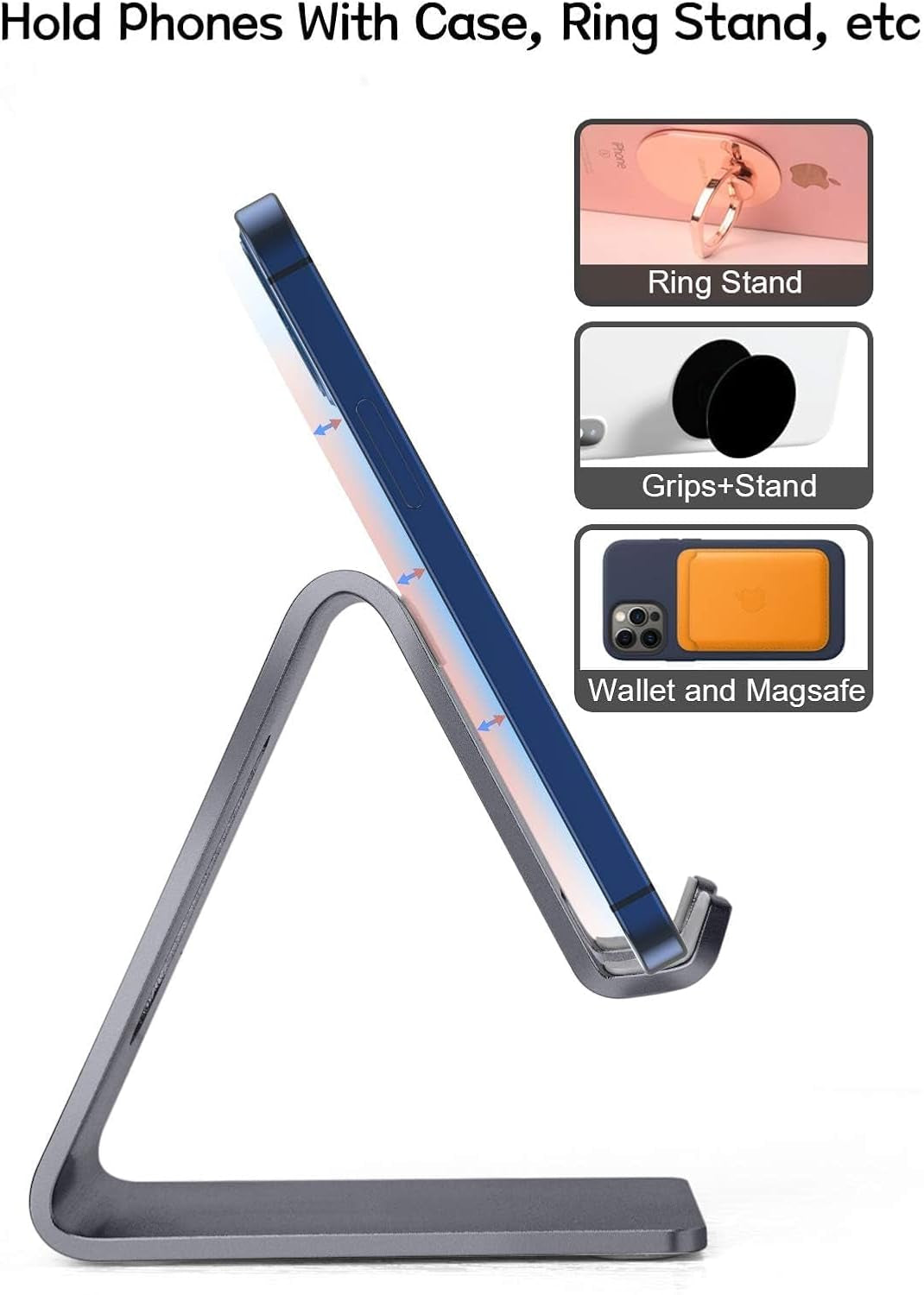 Aluminum Cell Phone Stand Desk Holder