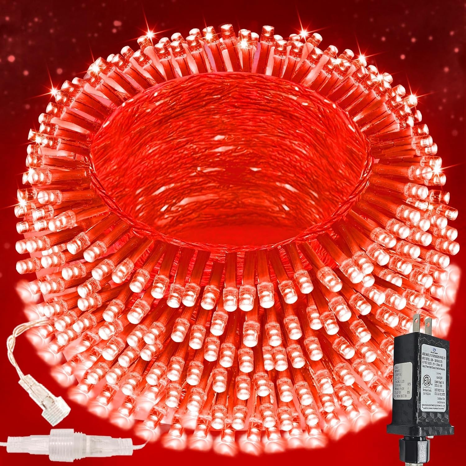 200 LED Warm White Christmas String Lights – 66FT Waterproof with Timer & 13 Modes