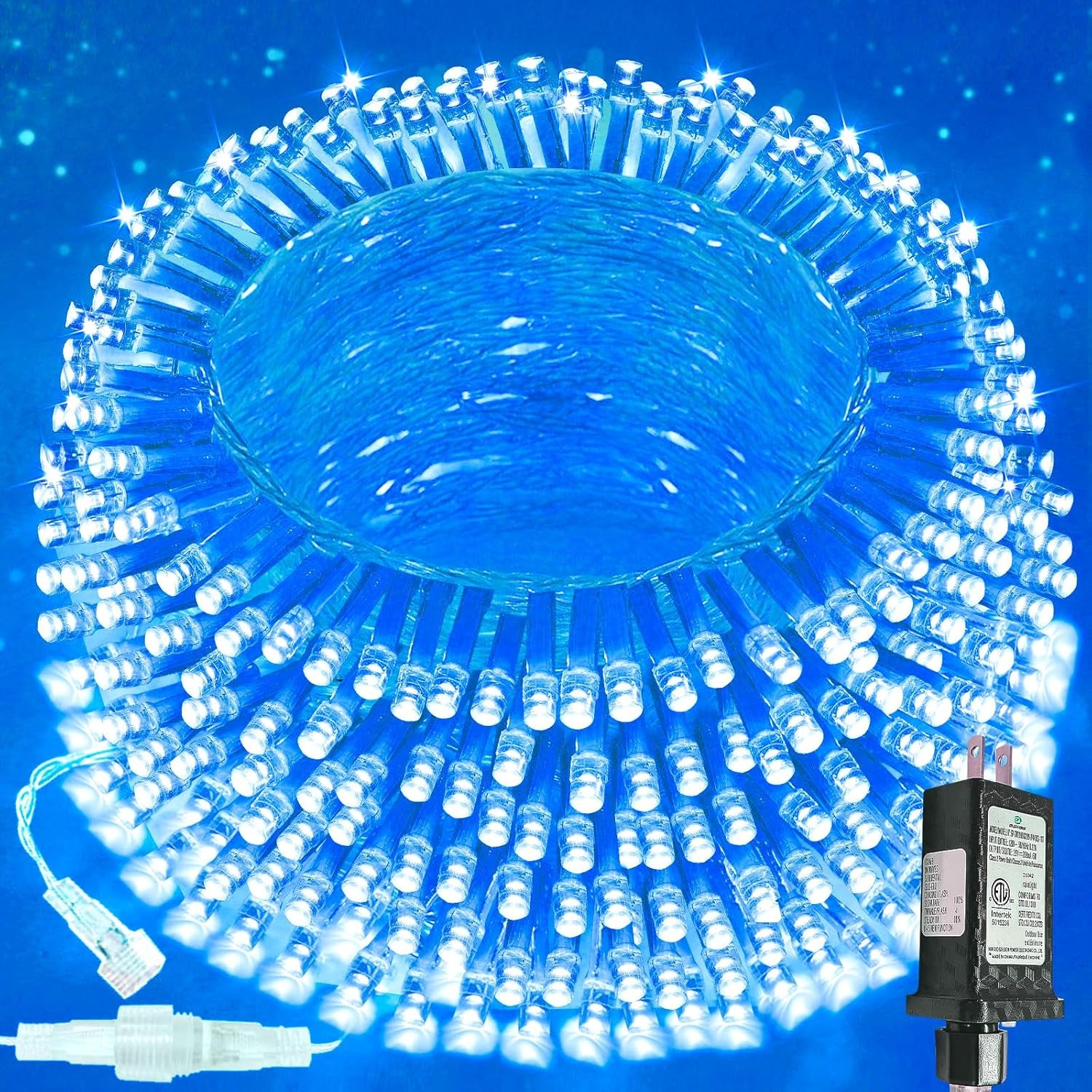 200 LED Warm White Christmas String Lights – 66FT Waterproof with Timer & 13 Modes