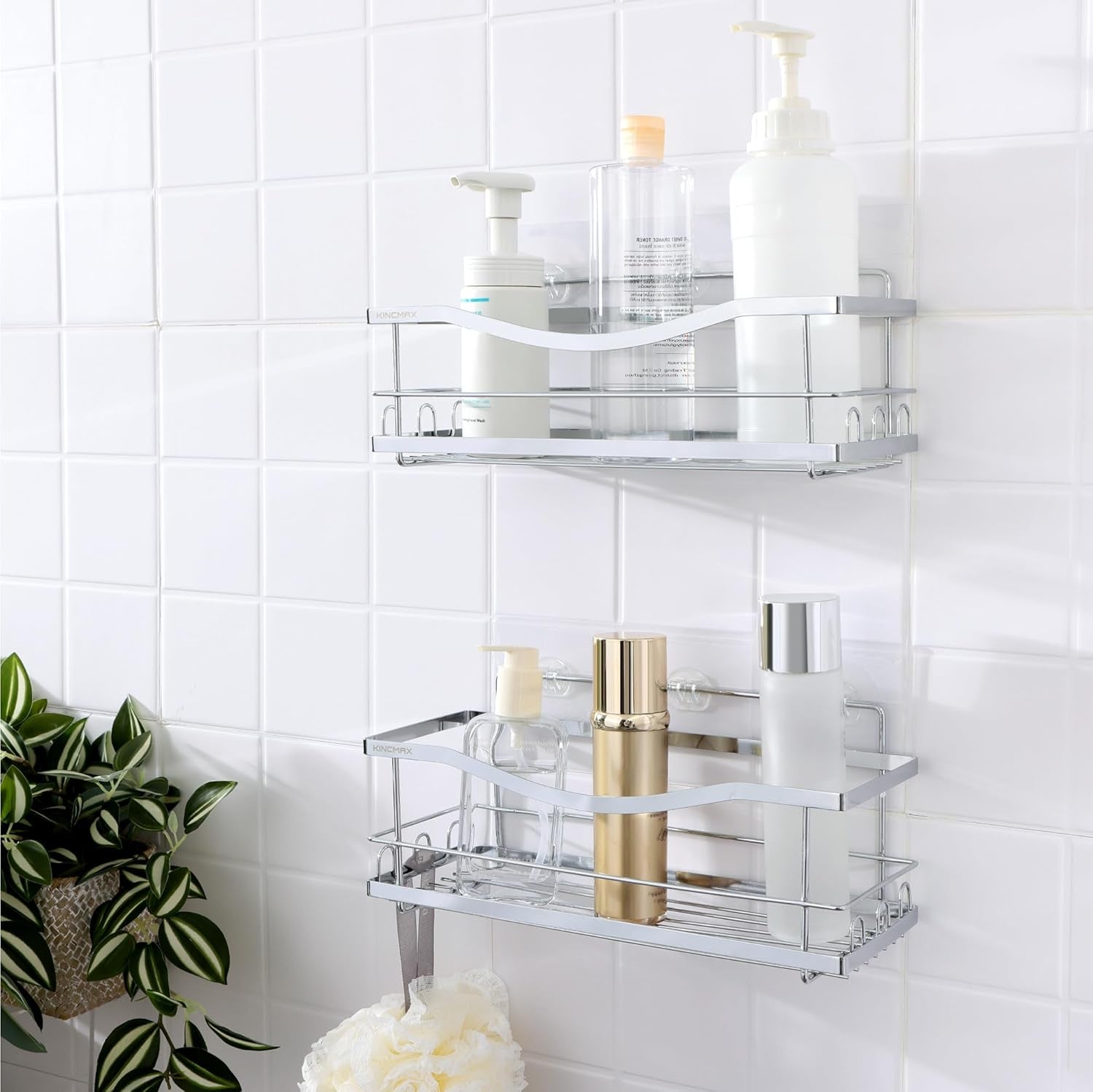 Premium Self-Adhesive Shower Caddy – Matte Black