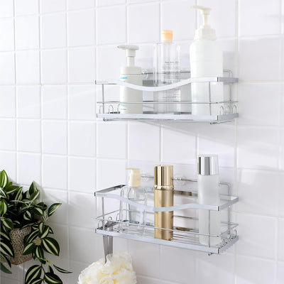 Premium Self-Adhesive Shower Caddy – Matte Black
