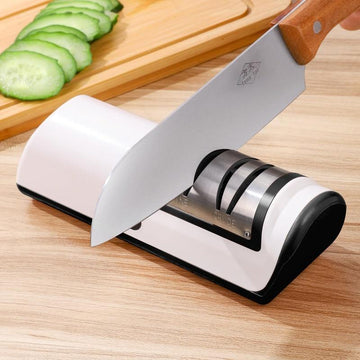 Electric Knife Sharpener, Metal Knife Sharpener, USB Rechargeable, Household Knife Sharpener for Kitchen, Kitchen Gadgets, Home Essentials Kitchen Accessories, Kitchenware, Kitchen Items, Sharpening Tool, Gifts for Mums