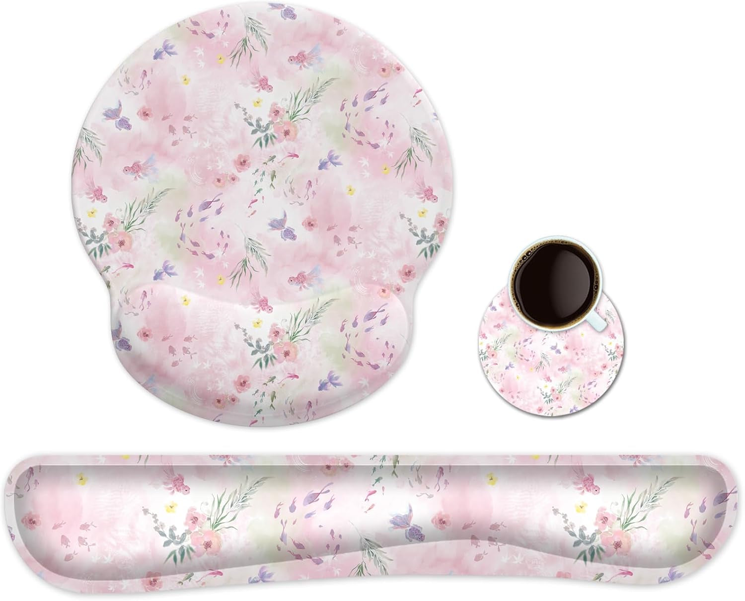 Ergonomic Keyboard & Mouse Wrist Rest Set – Memory Foam Pain Relief Pad