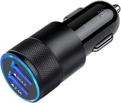 Fast Car Charger Dual USB 30W Quick Charge Adapter