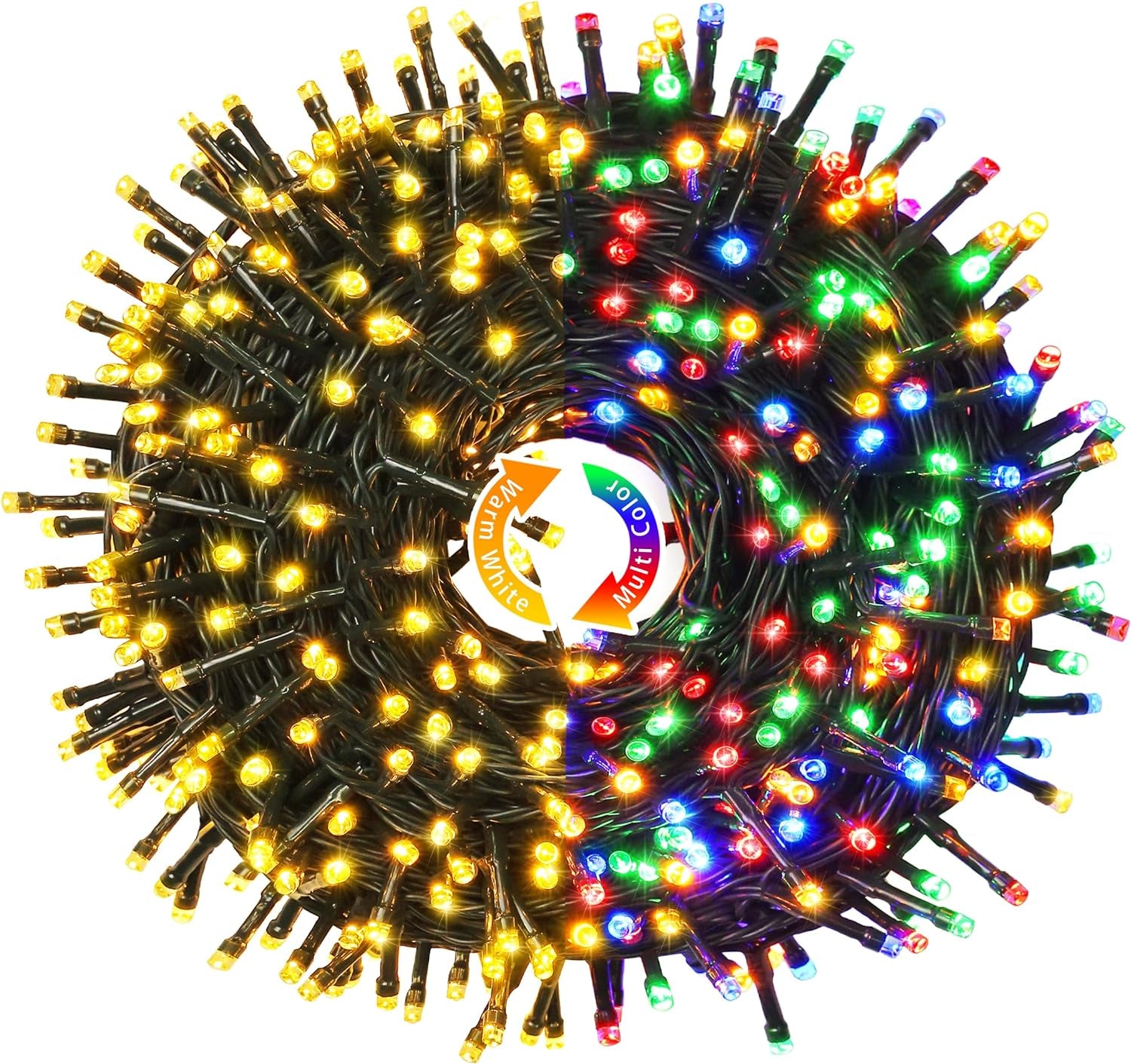250 LED Christmas Tree Lights 91.5ft – Multicolor 8-Mode Waterproof String Lights