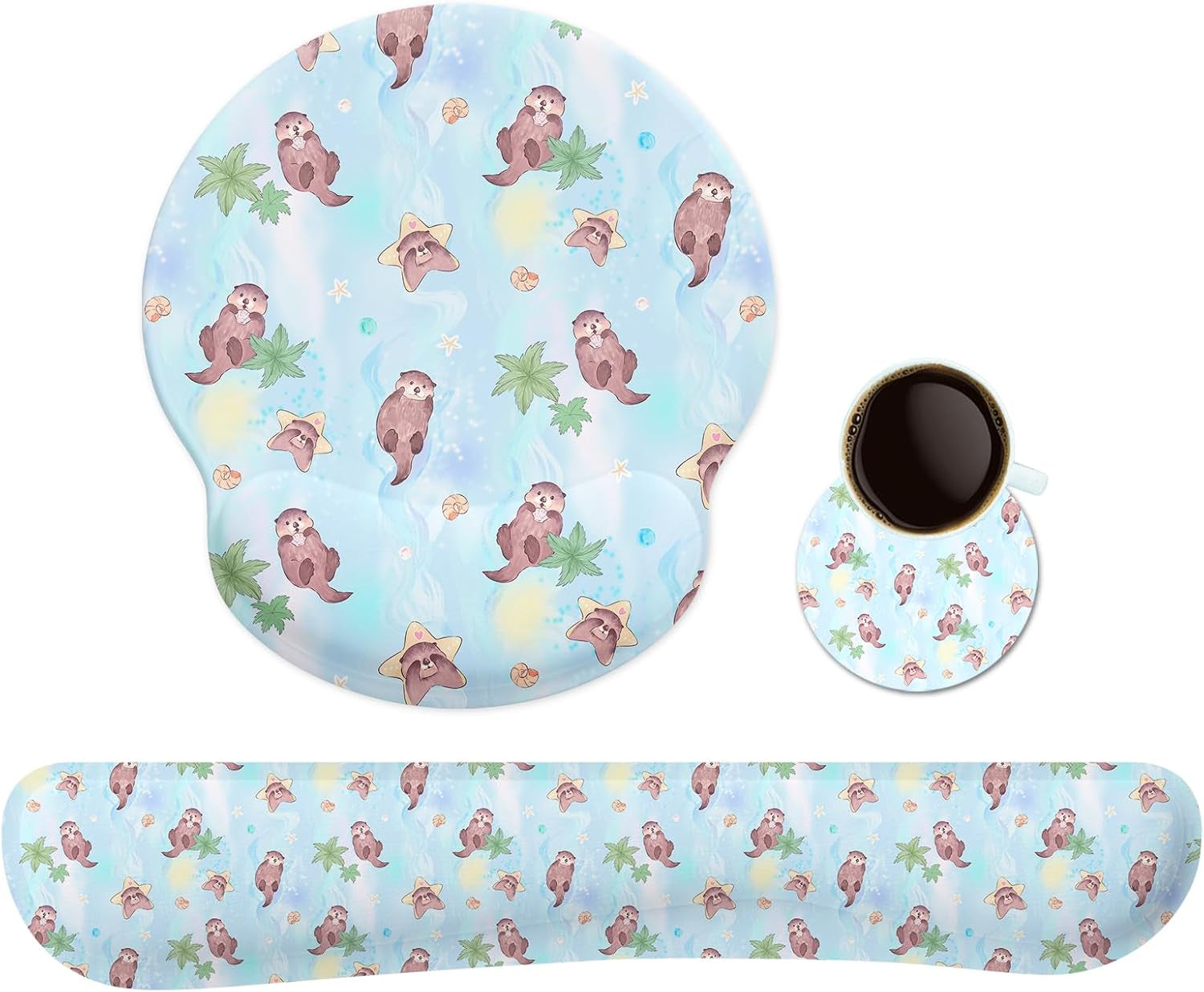 Ergonomic Keyboard & Mouse Wrist Rest Set – Memory Foam Pain Relief Pad