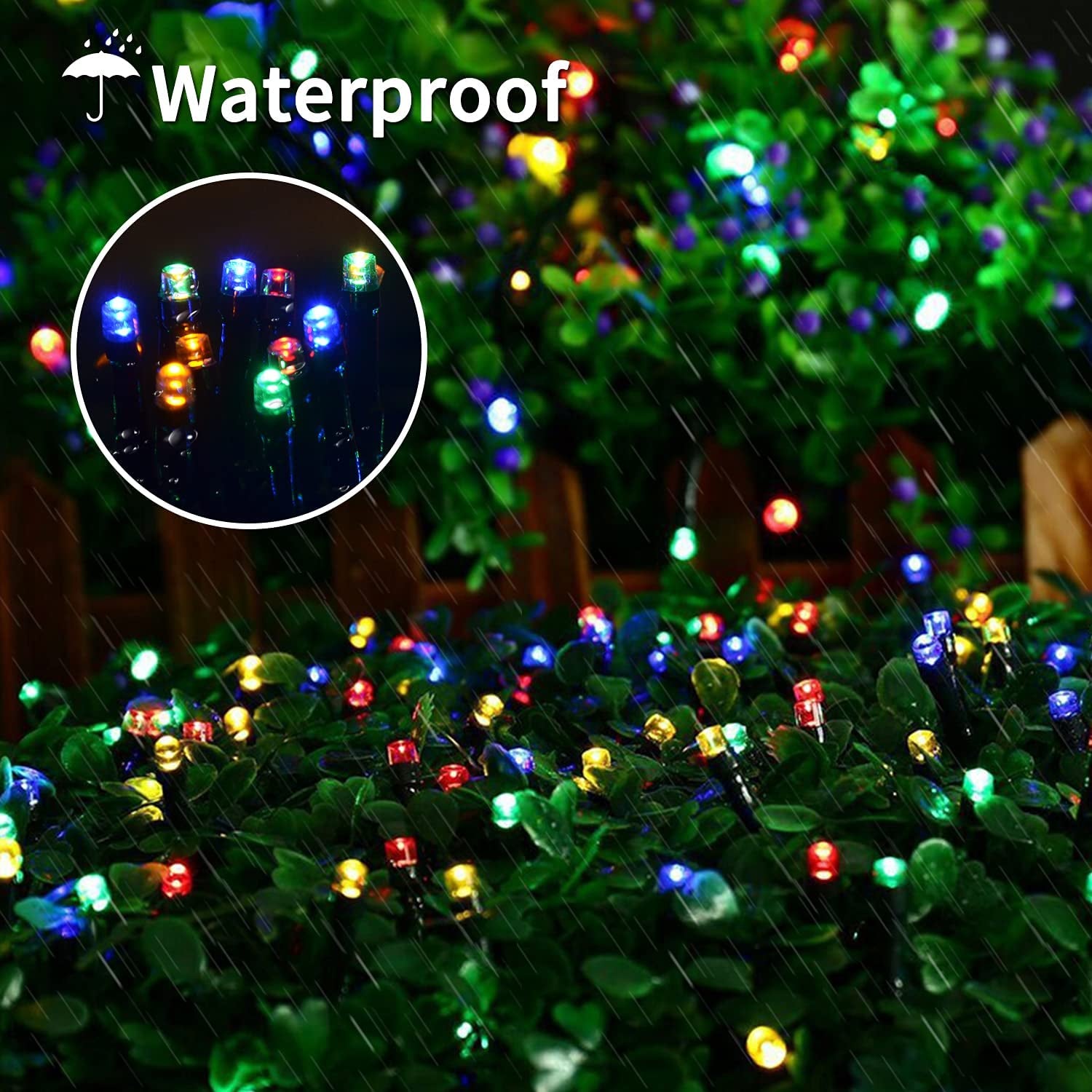 250 LED Christmas Tree Lights 91.5ft – Multicolor 8-Mode Waterproof String Lights