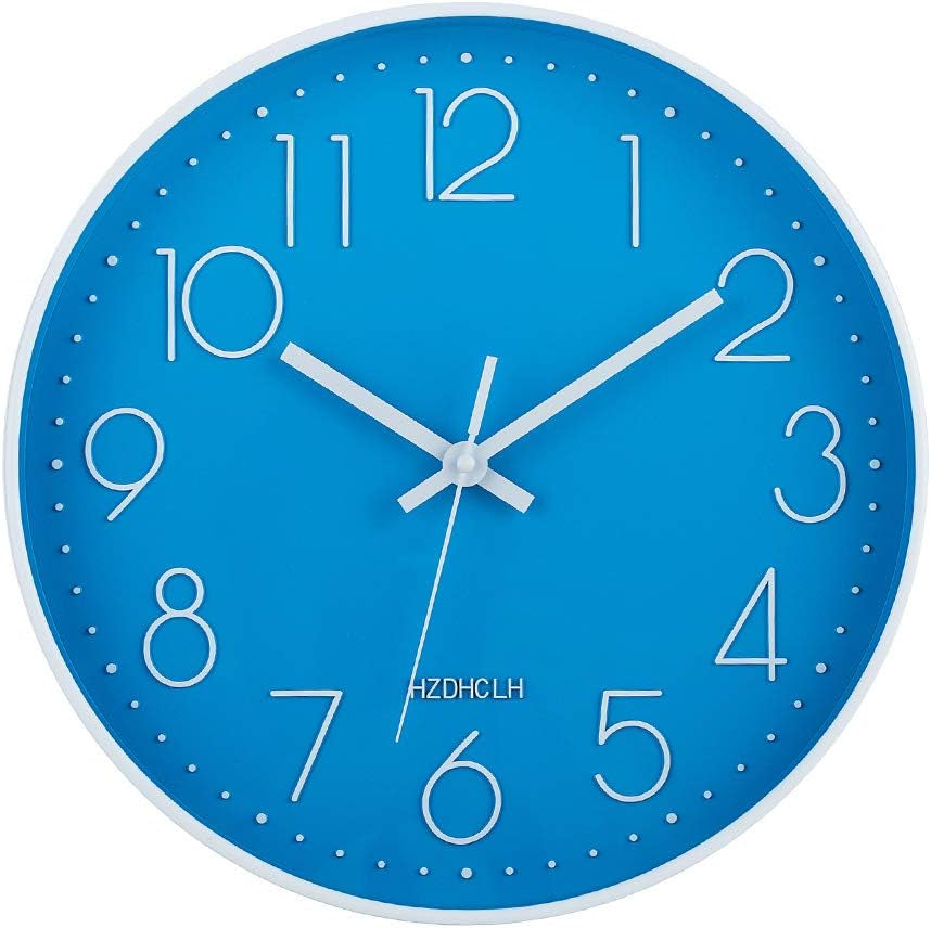 Silent Wall Clock for Living Room, Bedroom & Office – 12" Non-Ticking Battery Clock
