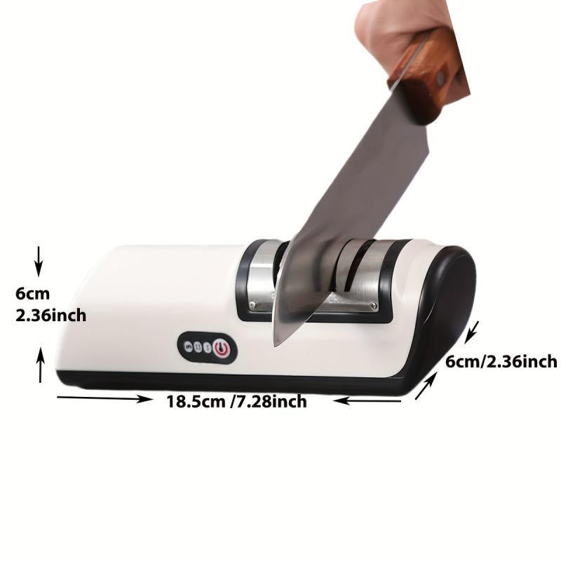 Electric Knife Sharpener, Metal Knife Sharpener, USB Rechargeable, Household Knife Sharpener for Kitchen, Kitchen Gadgets, Home Essentials Kitchen Accessories, Kitchenware, Kitchen Items, Sharpening Tool, Gifts for Mums