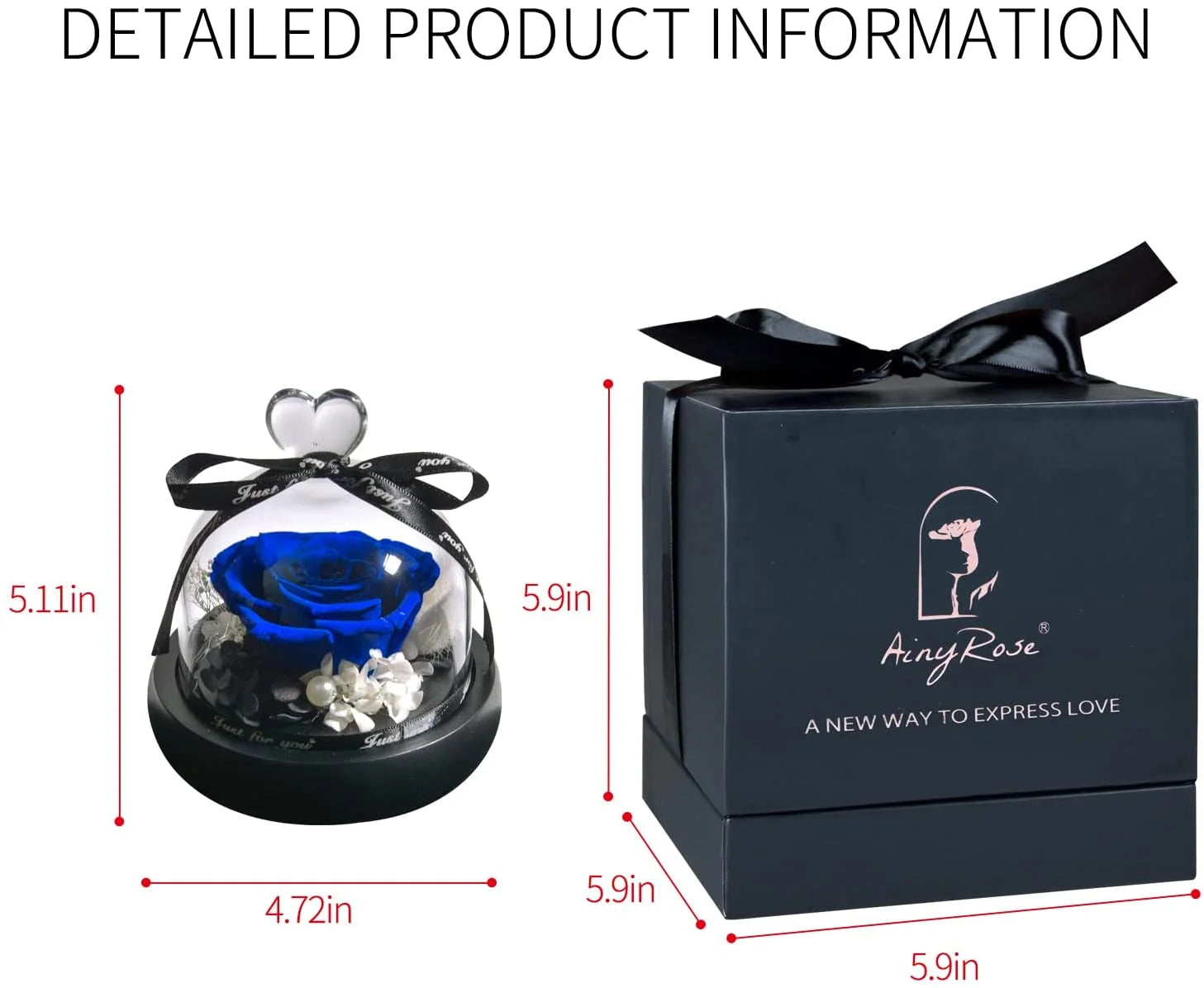 Eternal Blue Rose Bouquet – Preserved Real Roses for Valentine’s Day Gift