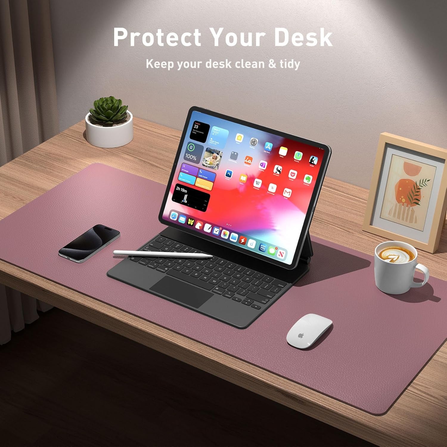 Leather Office Desk Pad Protector