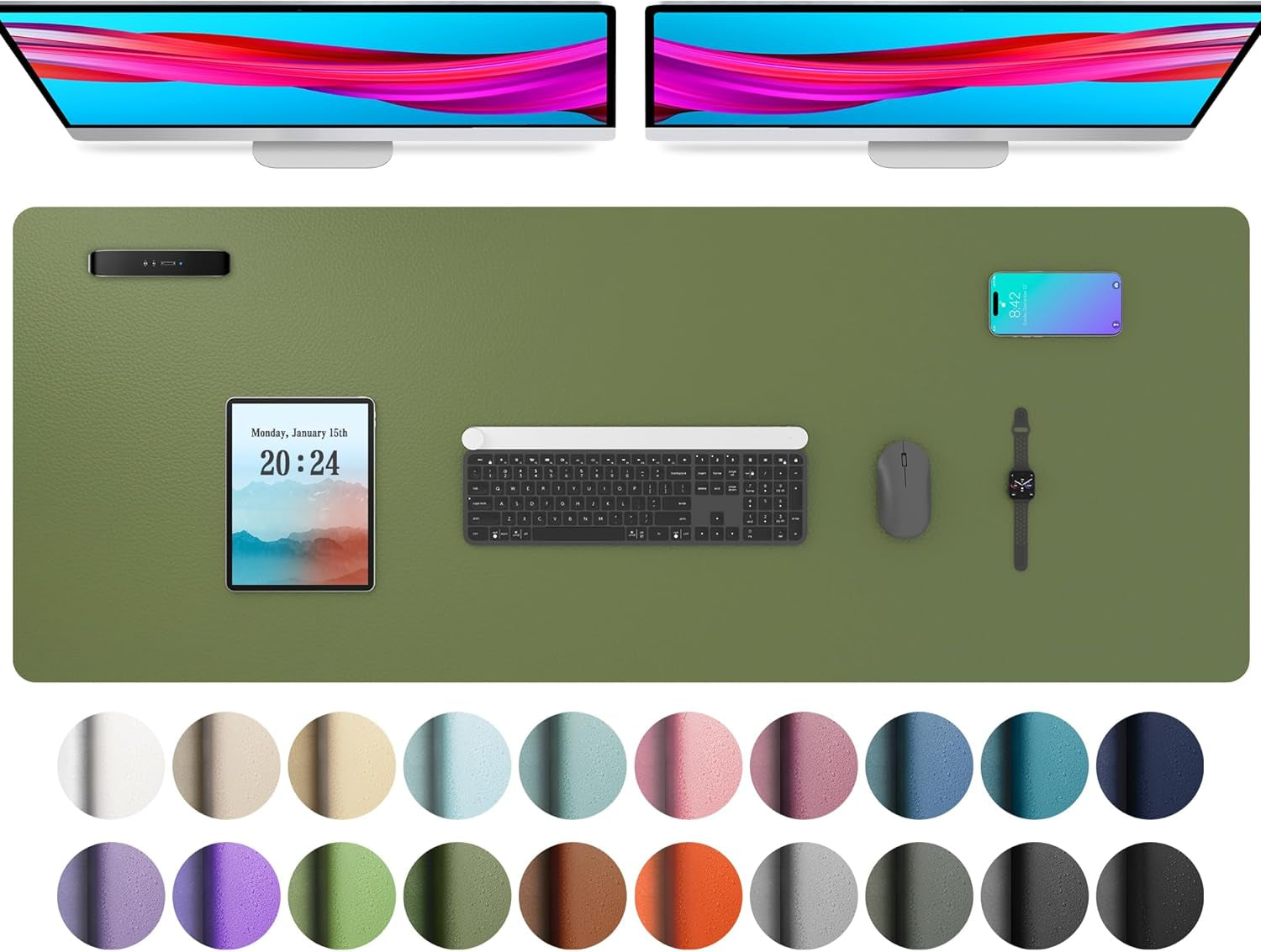 Leather Office Desk Pad Protector