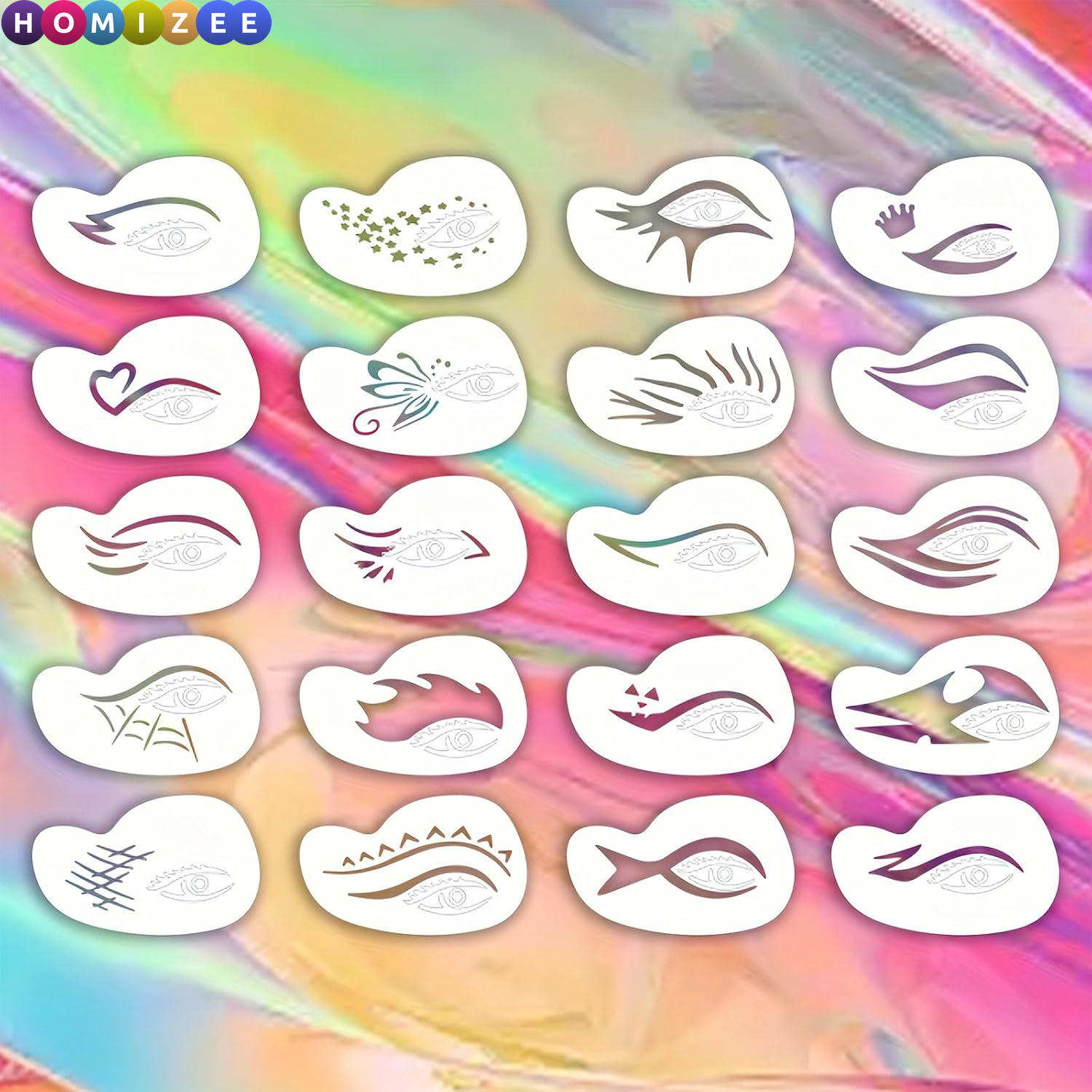 Eye Makeup Stencil Set – Quick Eyeliner & Eyeshadow Templates with Multiple Shapes, Reusable Hollow Out Makeup Tool for Perfect Eye Looks