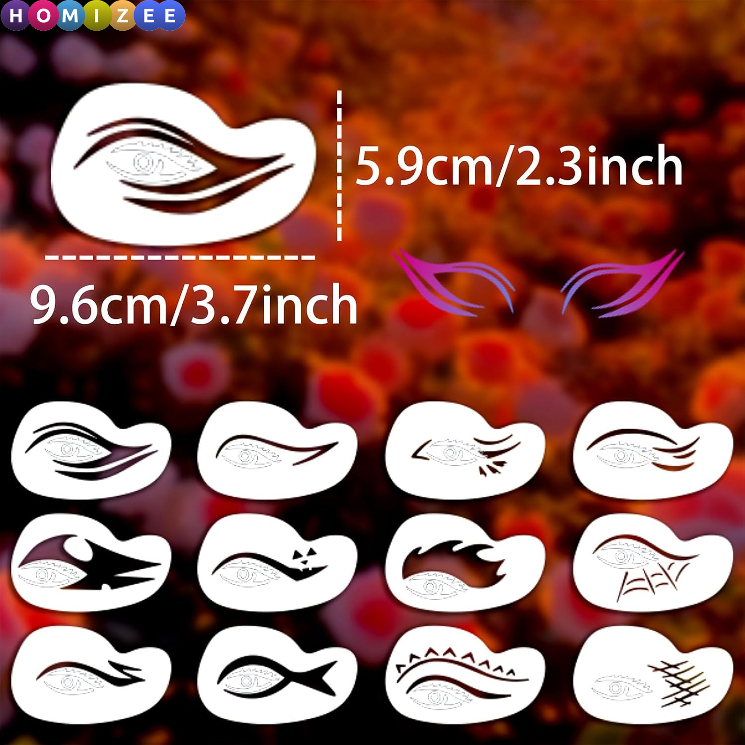 Eye Makeup Stencil Set – Quick Eyeliner & Eyeshadow Templates with Multiple Shapes, Reusable Hollow Out Makeup Tool for Perfect Eye Looks